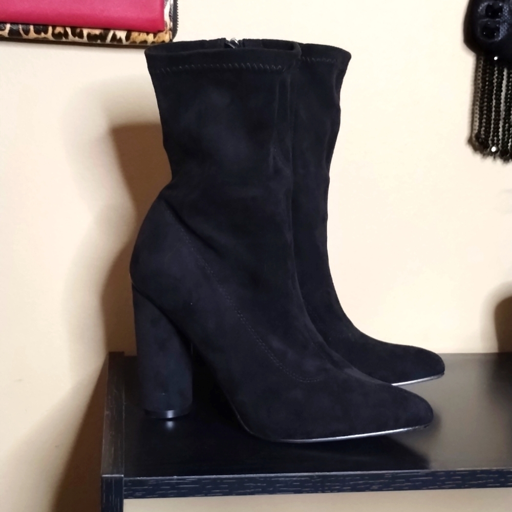 24. black zip ankle chunky boots